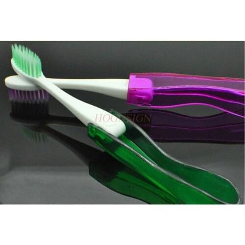Travel toothbrush Foldable toothbrush Traveling on a business trip convenient to carry a toothbrush, adult and female folding