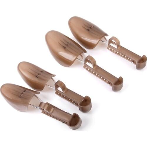 Footful High Quality 2 Sizes Women & Men Professional Plastic Shoes Tree Stretcher Shaper Adjustable Brown