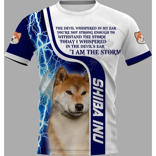 PLstar Cosmos Shiba Inu 3D Printed t-shirt Harajuku Streetwear T shirts Funny Animal Men For Women Short Sleeve