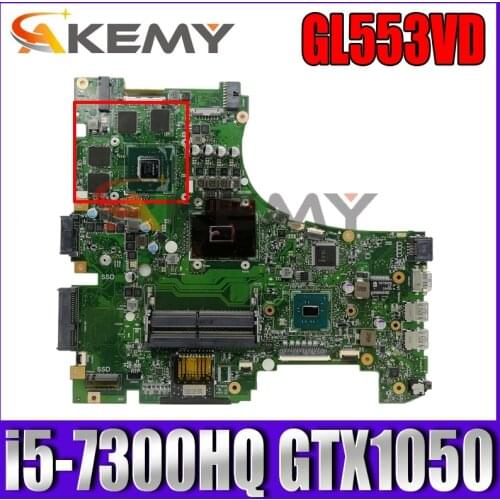 GL553VD MAIN BOARD For Asus ROG GL553VD FX53VD ZX53V GL553VW Laptop motherboard With i5-7300HQ CPU GTX1050 4G-GPU 100% Full Test