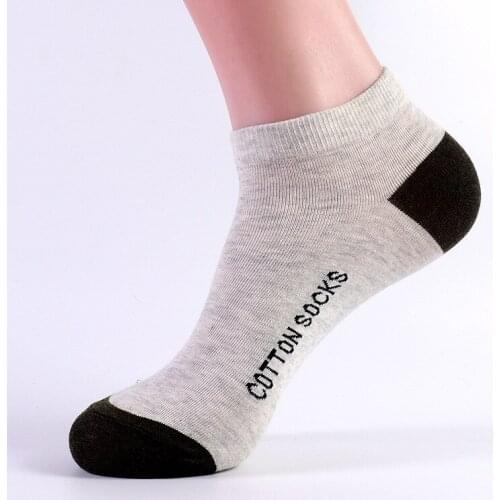 Summer thin mens hose breathable sweat deodorant color matching shallow mouth boat socks