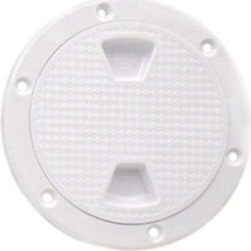 Marine Boat Inspection Hatch RV White Round Deck Plate Access and Lid Non-slip Inspection Hatch for Marine Accessories F19A