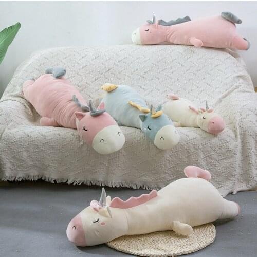 Kawaii Cartoon Lying Posture Rainbow Unicorn Plush Toys Kids Toy Plush Stuffed Animal Toys Children Appease Doll Birthday Gift