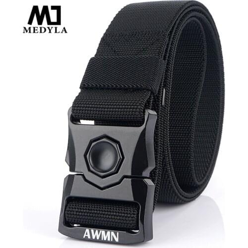Military Equipment Combat Tactical Belts for Men US Army Training PC Quick Release Magnetic Buckle Nylon Belt
