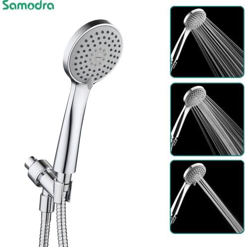 High Pressure Shower Head Sets Bathroom accessories 3-function Water Saving Handheld Chrome Shower Head with Hose and Holder