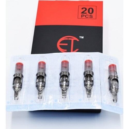ET Cartridges Disposable Gray Transparent Tips Magnum Cartridge Tattoo Needles C1023M1 20 PCS