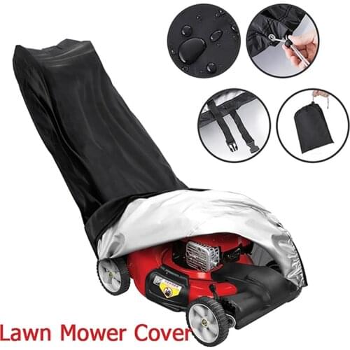 Outdoor Hand Push Mower Cover Garden Lawn Mower Cover Waterproof Oxford Cloth Dust Covers UV Protection 191*50*100cm