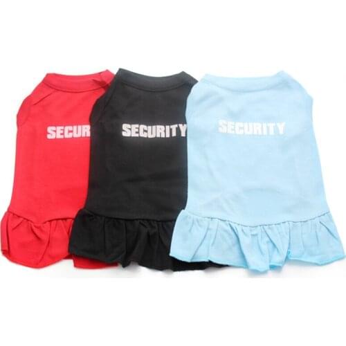 Dog Pet Dress Shirt Cat Puppy Vest 100% cotton summer SECURITY clothes 5 sizes 4 colours