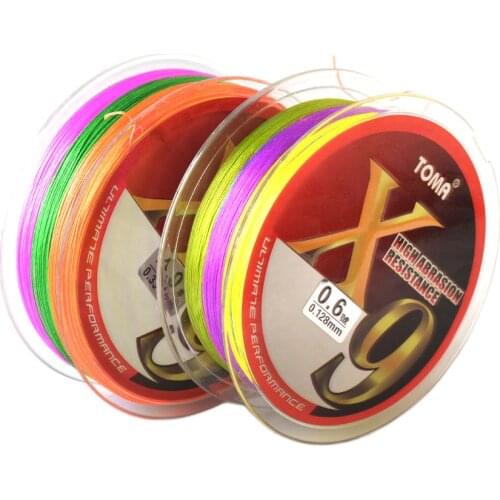 TOMA X9 150M Braided Fishing Line 9 Strands MultiColor Multifilament Saltwater PE Line 17 22 24 33 35 46 57LB