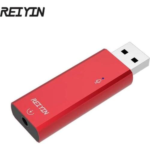 Reiyin USB Audio Portable DAC 192khz 24bit Headset Toslink Optical Output External Sound Card