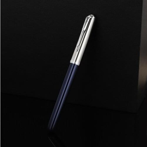 New JinHao 86 Fountain Pen Classic Spin Stainless steel plastic blue red Signature Stationery Supplies Ink Pens