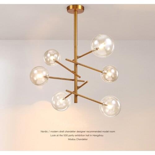 Modern Fashion Dining Room Living Room Glass Bulb Pendant Nordic Creative hanging light Personality Bedroom ceiling Lamp