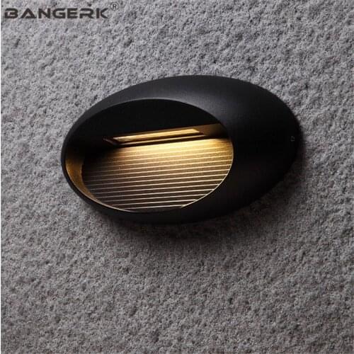 Modern Outdoor LED Wall Light Lamps IP65 Waterproof Stair Footlights Wall Sconce Lights Garden Home Decor Aluminium Lighting