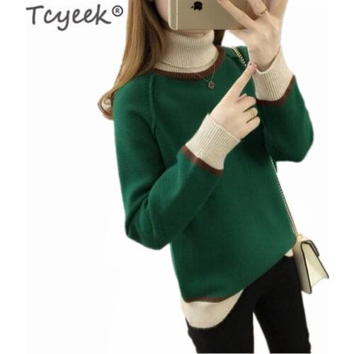 Style Pullover Autumn Fashion Knitted Turtleneck Sweater Women Winter Clothes Ladies Tops Sueter Mujer LWL840