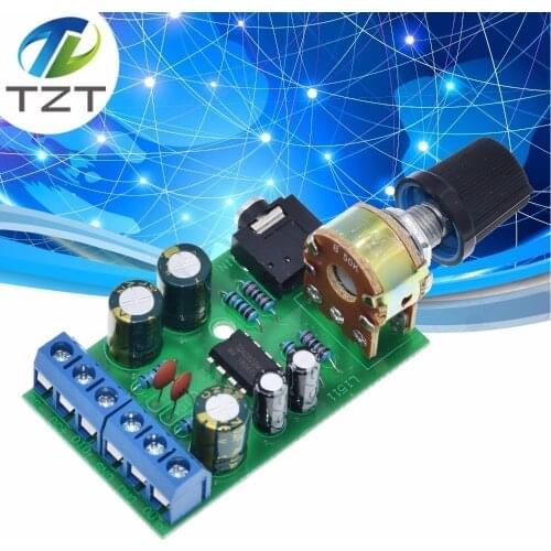 TDA2822 TDA2822M Mini 2.0 Channel 2*1W Stereo Audio Power Amplifier Board DC 5V 12V CAR Volume Control Potentiometer Module