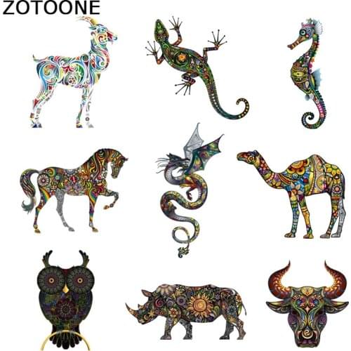 ZOTOONE Stranger Things Iron on Transfers for Clothing Wolf Animal Patches Heat Transfers for Clothes Diy Patches Appliques C