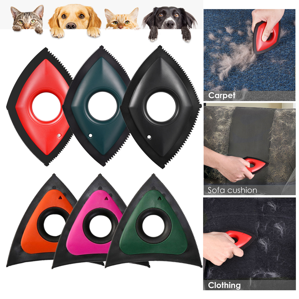 Pet Hair Remover Cat Fur Cleaning Device Carpet Sofa Car Detail Scraper Dog Lint Removal Silicone Dog Cat Fur Removal Brush