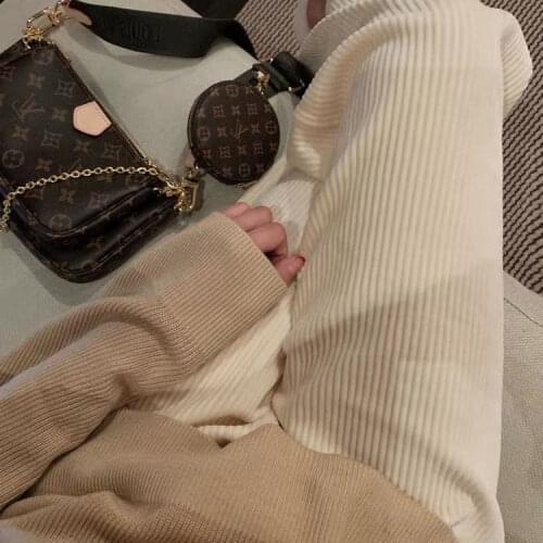 Women Pants Corduroy Pants Womens Winter High Waist Straight Striped Trousers Pantalones De Mujer