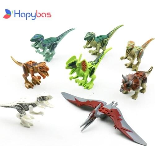 1 Piece Dinosaur Toy Plastic Play Toys Small Tyrannosaurus / Blocks Model Figures Action Figures Best Gift 12 Styles random send