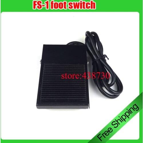 1pcs FS-1 foot switch / iron machine self-reset foot pedal switch three-wire silver contact 220V10A