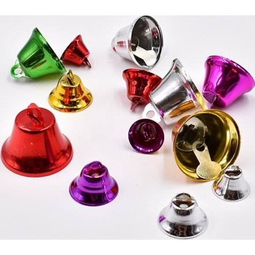 10pcs Colorful Gold Bells Mini Liberty Bells for Crafts Favor Decorating and Making Wind Chimes
