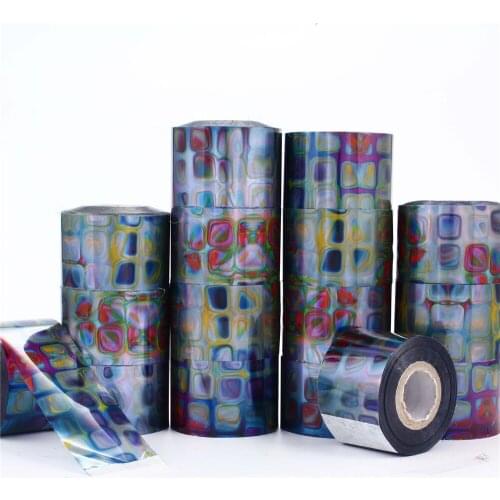 16 Rolls Labyrinth Gradient Blooming Starry Sky Nail Foils 4cm*120m Nail Art Sticker Transfer Decal Manicure Nail Decorations