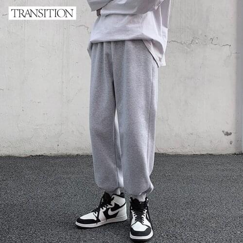 2021 Sports Pants Loose Trendy Pants Mens Casual Drawstring Sweatpants