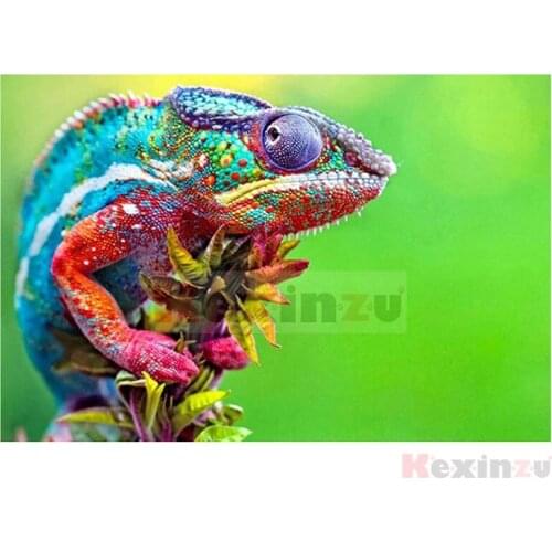Kexinzu Full 5D DIY Square/Round Drill Diamond Painting "Animal lizard" 3d Diamond Embroidery Cross Stitch Decor Gift D10