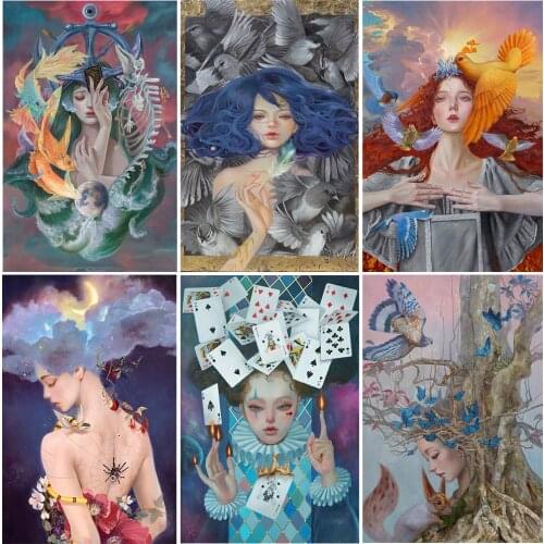 5D DIY Diamond Painting Original Art Painting Character Inlaid Diamond Mosaic Cross Stitch Kit Customized Decorative Painting