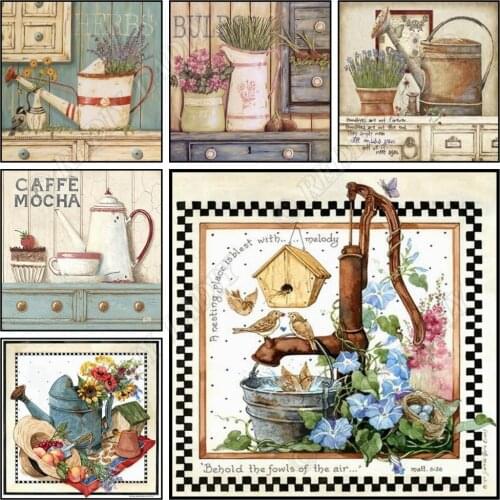 Diamond-Painting Still Life Square/Round Diamond Embroidery Rhinestones Mosaic Kits Wall Arts & Crafts Diamond Painting Plein