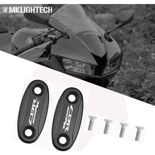 MKLIGHTECH Aluminum Mirror Hole Cover Plug Decorative Cap Mirror Driven Eliminators For HONDA CBR600RR CBR1000RR CBR 600 1000 RR