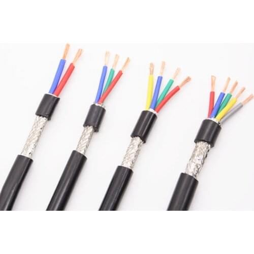Free shipping 10M 0.3 0.5 0.75 1.5 2.5 square 2 core RVVP Shielded Cable for Audio, inverter and step motors, electrical cables