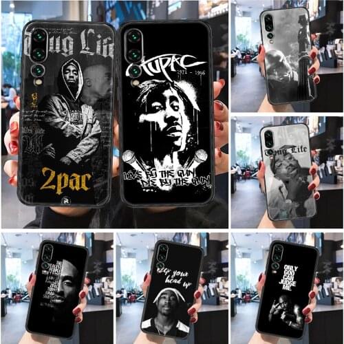 Tupac 2pac Twopac Rapper Phone case For Huawei Honor 6 7 8 9 10 10i 20 A C X Lite Pro Play Frosted black fashion back luxury