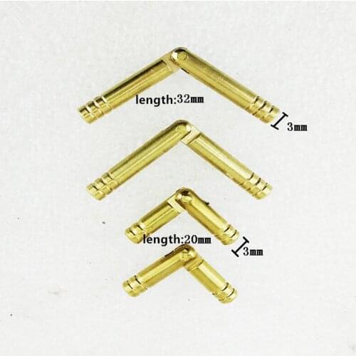 Cylinder Door Brass Hinge Bolts,Antique Vintage Style Chinese Style Hardware Accessories,Wooden Door Hinge,3*20mm;3*32mm,2Pcs