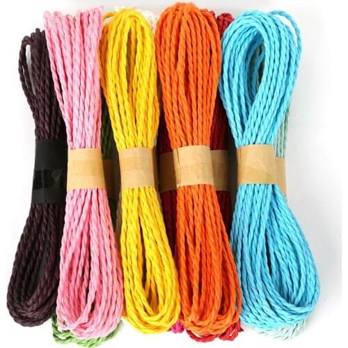 4mm*10Meter Colorful Paper Twine Rope String Wedding Decor Handmade Craft Baby Shower Birthday Party Decoration