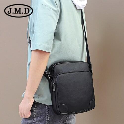 Business Black Travel Ipad Crossbody Bags Genuine Leather For Man 2021 Male Vintage Fashion Messenger Small Shoulder Bag Male