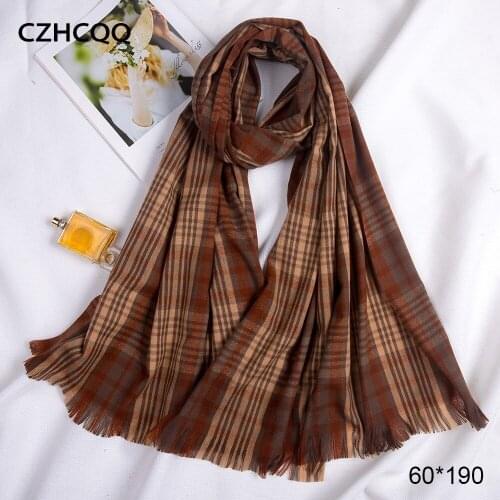 Long Cashmere Scarf Women Man Foulard Femme Wool Pashmina Neckerchief Neck Men Plaid Scarf Male Blanket Women Scarf For Ladies