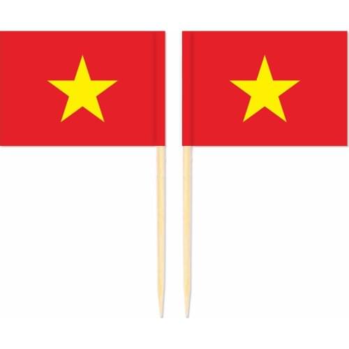 Free Shipping Viet Nam Flag Toothpick Flag 3.5X2.5CM 300pcs/bag Viet Nam National Flag