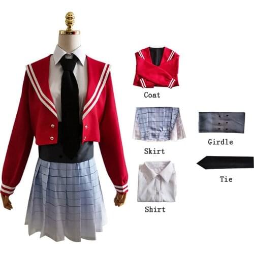 Anime Zombie Land Saga Revenge Cosplay Costumes Minamoto Sakura Performance Team Suit Nikaidou Saki JK Uniform Skirt Mizuno Ai