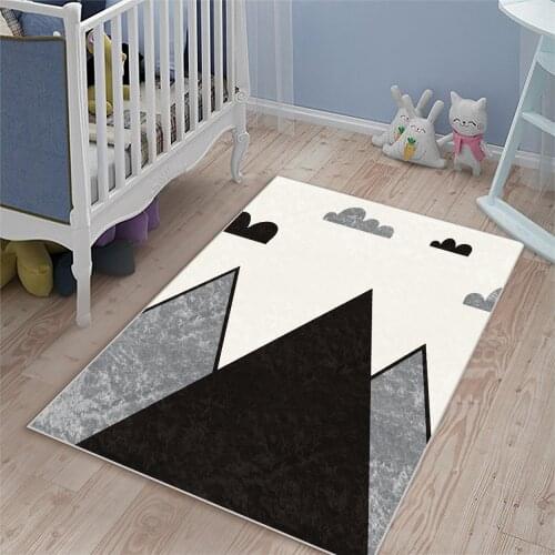 Mountainous cloudy figure carpet childrens room carpet play mat educational cloudy living room