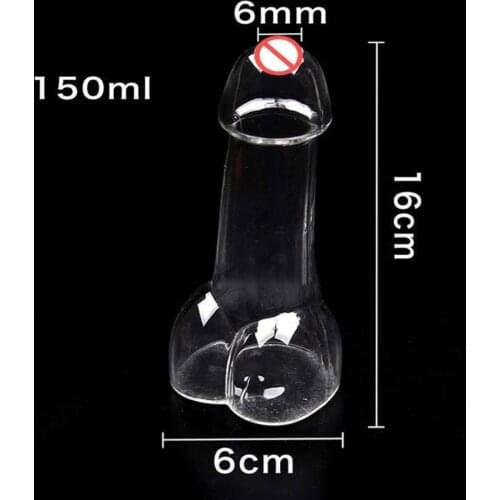 KTV creative wine glass transparent acrylic penis wine glass cocktail glass wedding bar disco party wine supplies decorations