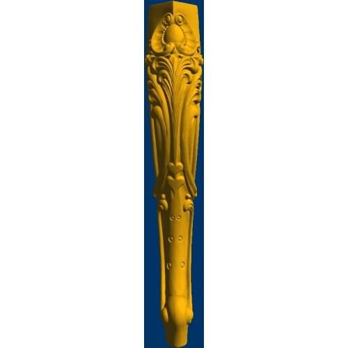 Furniture sofa table chair bed cabinet legs STL format file 3D model for CNC Router Woodworking 90 (length is about 746mm)
