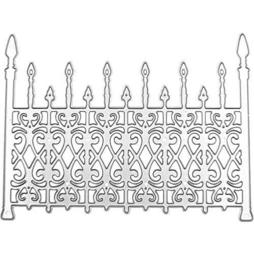 4XFA Fence Metal Cutting Dies Stencil Scrapbooking DIY Album Stamp Paper Card Embossing Decor