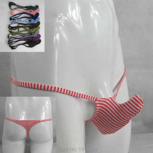 Mens Rocket Thong Bulge Low Rise string cotton poly spandex g495C