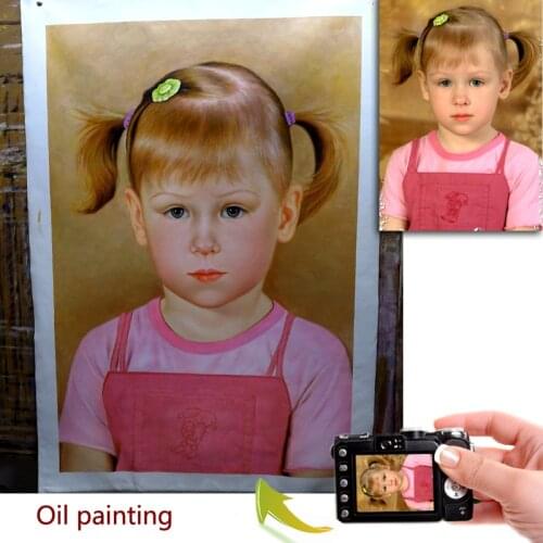 Custom baby portrait oil painting (one person) handmade oil on canvas paint from photo
