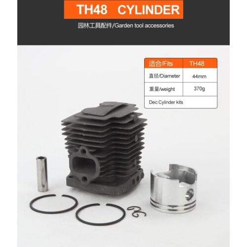 Cylinder kit 44mm for Kawasaki TH48 KBL48 KBH48 KAAZ trimmer brush cutter Cylinder piston rings pin clips assembly replacement
