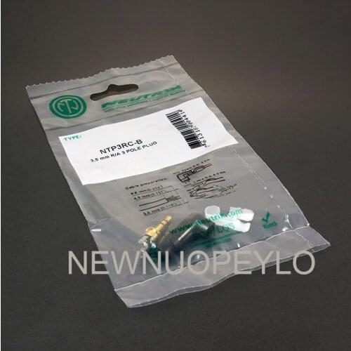 NEUTRIK stereo 3.5mm small three core bending plug gold plated headphone dual channel soldering NTP3RC-B original