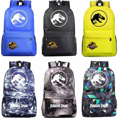 2019 New Jurassic Park Dinosaur Boy Girl School bag Women Bagpack Teenagers Schoolbags Men Children Student Backpack