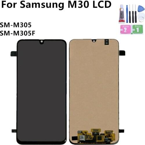 Original Super Amoled LCD For Samsung Galaxy M30 M305F Replacement LCD Display With Touch Screen Digitizer Assembly with Tools