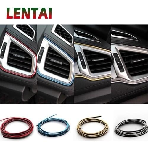 OVERE 5m Car Interior Decorative Thread Stickers Trim Strip For For Seat Leon Ibiza Renault Duster Megane 2 Logan Captur Clio